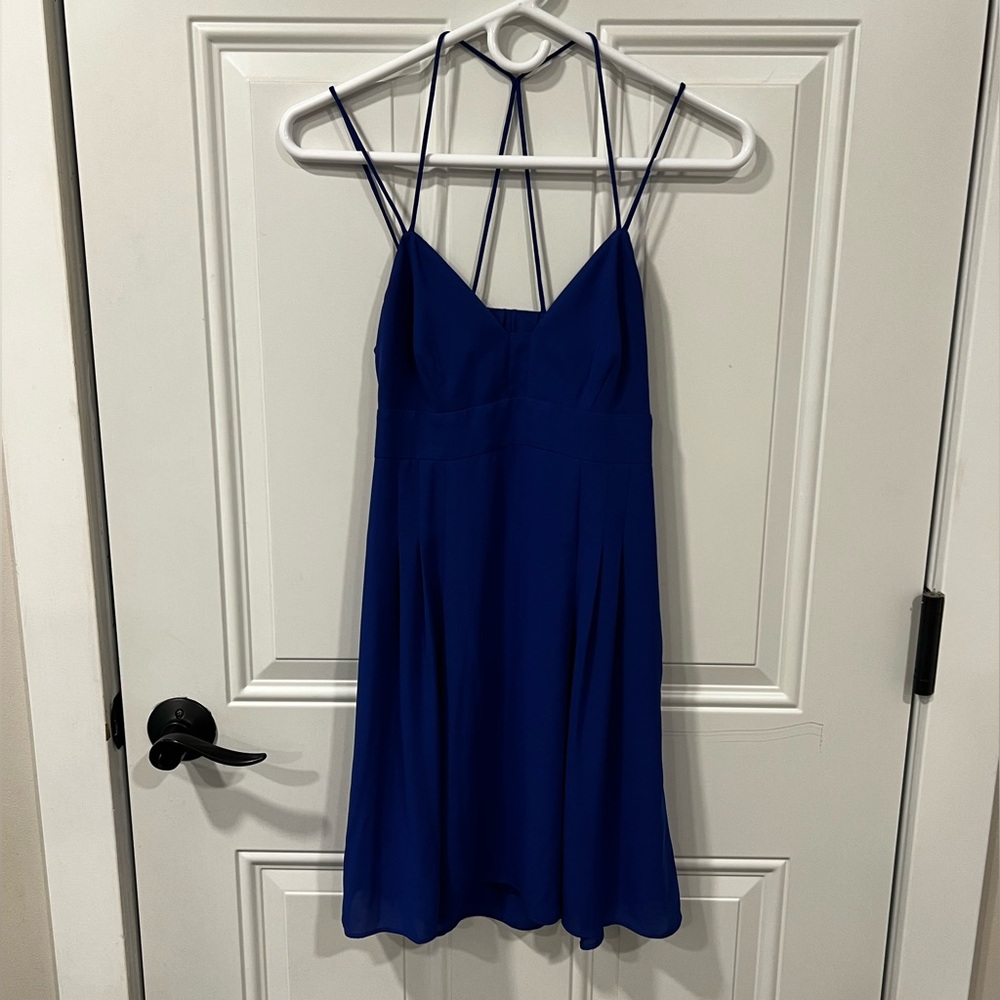 Royal blue mini dress